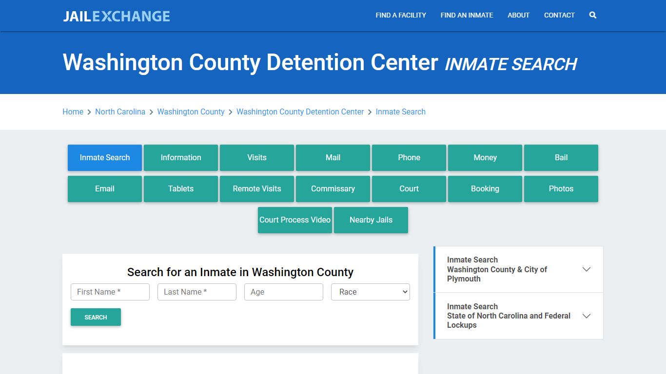 Washington County Detention Center Inmate Search - Jail Exchange