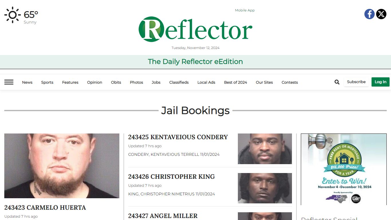 Jail Bookings | reflector.com